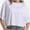 White, variant on Women's Oversized Crop T-Shirt - Drop Shoulder Round Neck Workout Top - Comfort Casual Short Tee