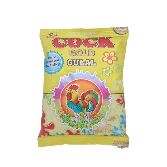 Organic Gold Holi Color Gulal Pack Of 5 X 80gm - Red, Yellow, Pink, Green & Orange | Non-Toxic & Skin-Friendly Holi Gulal - 100% Natural & Herbal Gulal | Holi Celebration