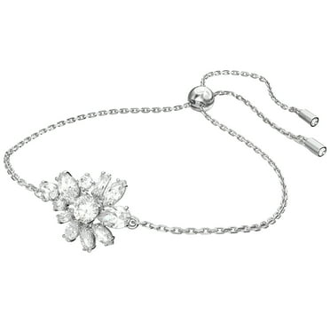Swarovski 5644684 Women's Gema White Mixed Cuts Flower Bracelet