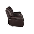 thumbnail image 4 of Hong Kong Power Reclining Loveseat made with Faux Leather in Brown, 4 of 9