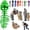 Green-1pcs, variant on Dinosaur Skeleton Costume 3D Wearable Spinosaurus Skull Plush Headgear for Halloween Dinosaur Costumes Cosplay & Dress-Up