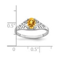 thumbnail image 2 of Primal Gold 14 Karat White Gold 6x4mm Oval Citrine Ring, 2 of 3