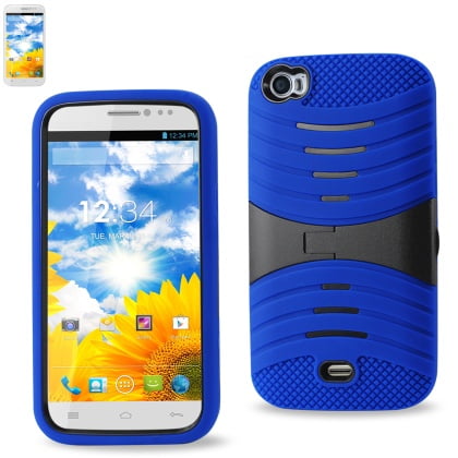 Navy Block - Silicon Case + Protector Cover Blu Lifeview L110 New Horizontal Kickstand Navy Black