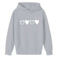 thumbnail image 5 of ATOGUTA Valentine's Day Sweatshirts for Girls Hooded Heart Graphic Sweatshirt Fall Winter Kid Long Sleeve Shirt Pullover Top Size 3T-14, Gray, 5 of 5