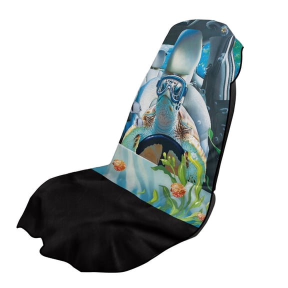 XYZCANDO Car Seat Towel Cover with Funny Turtle Print, Car Seat Protector for Beach Trips and Post Workout Outdoor Trips
