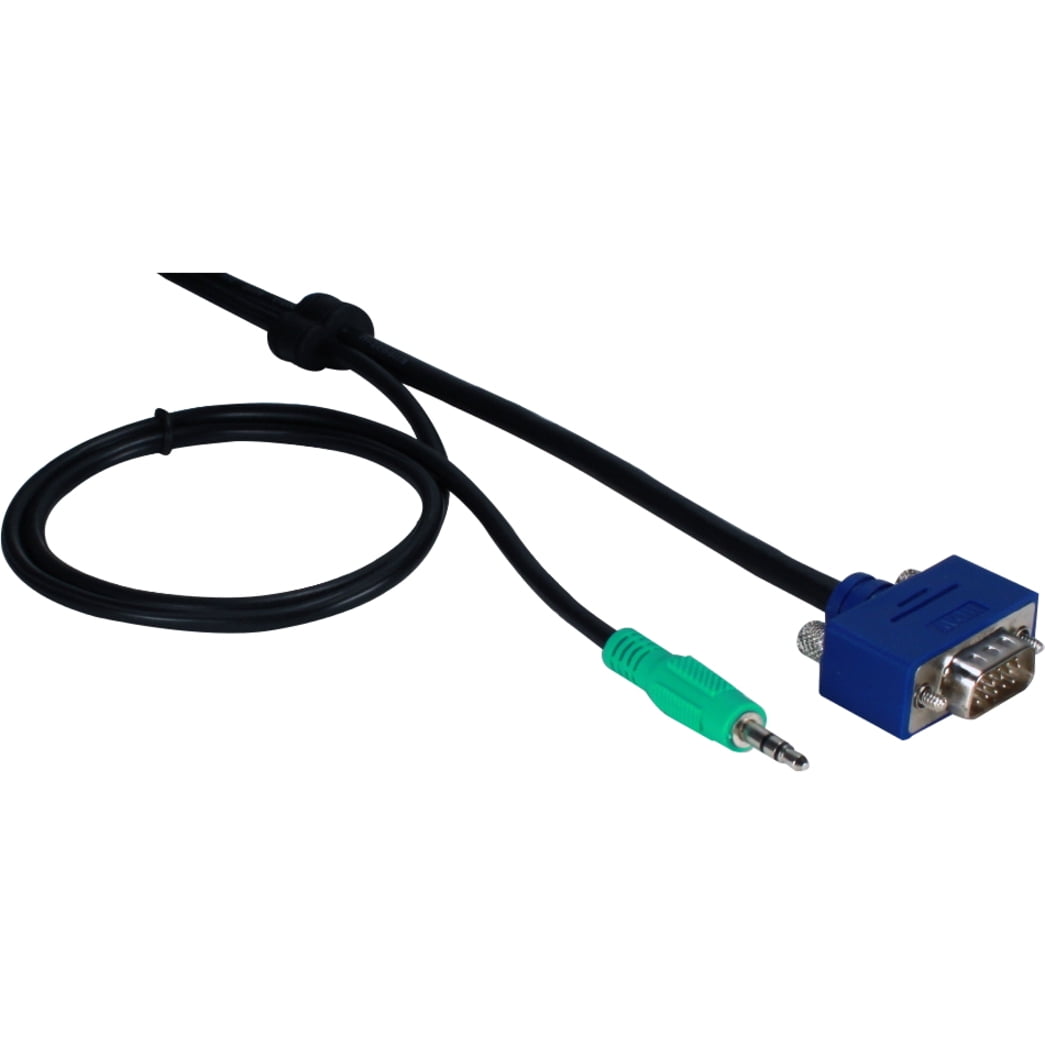 Qvs 35' High Performance Ultrathin Vga/Qxga Hdtv/Hd15 Cable With Audio