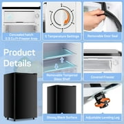 Nextay Mini Fridge for Bedroom 3.2 Cu.Ft Small Refrigerator with Freezer for Dorm Office,Black