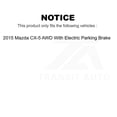 thumbnail image 2 of Transit Auto Front Rear Hub Bearing Assembly Coated Disc Brake Rotor and Semi-Metallic Pad Kit (10Pc) for Car 2015 Mazda CX-5 AWD with Electric Parking - Left Right (Driver Passenger) KBB-121829, 2 of 2