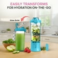 thumbnail image 6 of Blendi X 24 oz BPA-Free Rechargable Portable Blender, Turquoise, 6 of 9