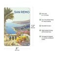 thumbnail image 2 of Sanremo Italy - City of Flowers - Vintage Railroad Travel Poster by Vincenzo Alicandri c.1920s - 8 x 12 inch Vintage Metal Tin Sign, 2 of 4