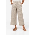 thumbnail image 2 of ellos Women's Plus Size Gingham Crop Pants - 26, Brown Sugar Ivory Gingham, 2 of 4