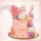 thumbnail image 3 of Decoración de tarta de estilo boho con hojas de rosas artificiales vintage para el kit de decoración de tartas, 3 of 7