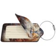 thumbnail image 4 of Rocae Romantic Flower Fox Couple for Leather Luggage Baggage Tags ID Label Privacy Cover ID Label with Stainless Steel Loop and Address Card, 4 of 5