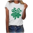thumbnail image 1 of TopLLC St. Patrick's Day Patricks Day Chemises pour Femmes Hauts de Gommage St Patricks Day Mode Dames Impression St. Manches Courtes Col Rond Chemise Femme Décontractée Ample, 1 of 4