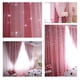 thumbnail image 2 of Curtains - Hollow Grommet Top Cortina Paneles Para Habitación De - , tal se describe Rosado perfecl Cortinas de estrellas huecas, 2 of 8