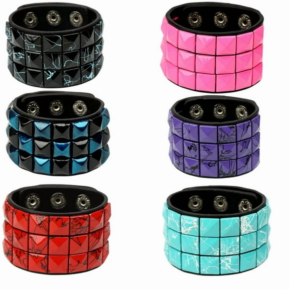 European And American Square Bead Rivet Wrist Strap