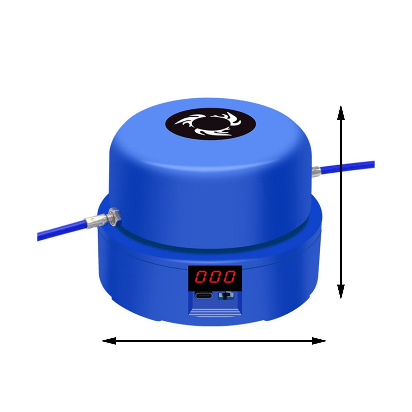 Jump Rope Machine, 3.5x5.1inch Rechargeable Electric Rope Skipping Machine, 10 Speed Regulation, LCD Large Screen Display,Suitable for Family, Office, Gym, Party(Blue)