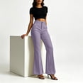 thumbnail image 5 of Resicozy Womens High Waisted Wide Leg Flare Dress Pants with Pockets Business Casual Slacks for Office and Work Trousers 2026 Purple S, 5 of 9