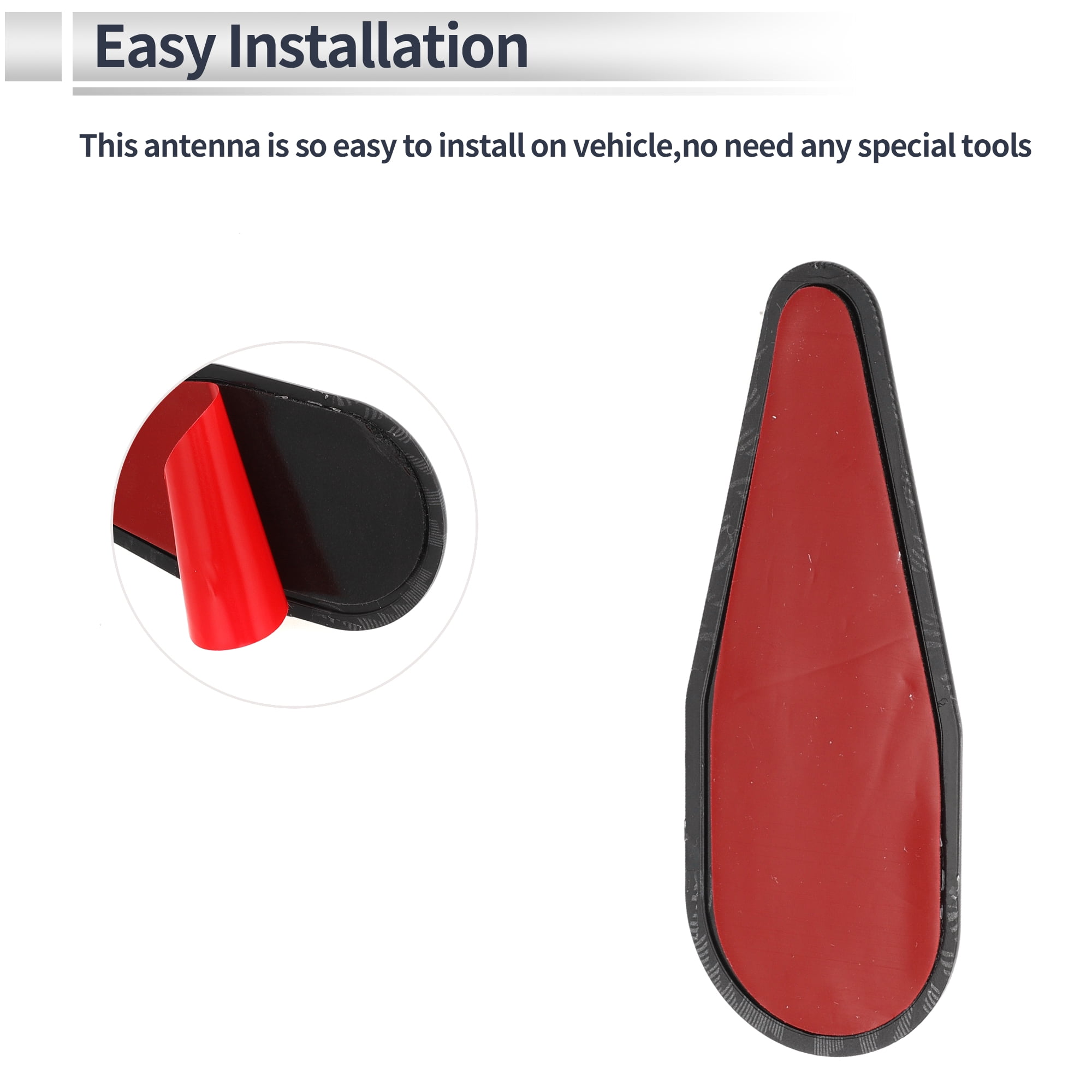 Unique Bargains Universal Shark Fin Dummy Antenna Mount 3.1" Aerial Black 3.1"