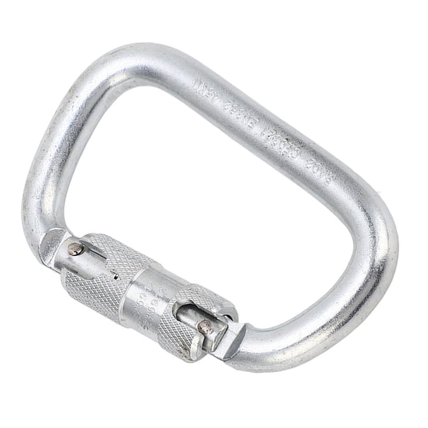 Clip de escalada con bloqueo automático de acero, Clip de escalada con bloqueo automático Clips de escalada con bloqueo automático Hebilla en forma de D con bloqueo automático Construido para el futuro