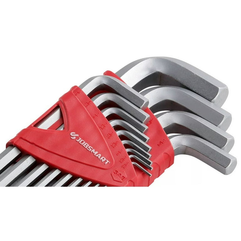 JobSmart JS2022081 SAE Long Arm Jumbo Hex Key Set, 13-Piece