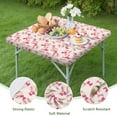 thumbnail image 4 of Pink Bows and Baseballs Pattern Square Fitted Tablecloth with Elastic Edge,Square Table Cover,Washable Elastic Table Cover for Home Kitchen Party Decor 34"x34", 4 of 6
