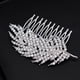 thumbnail image 3 of Nvzi Horquillas para el pelo de boda con flores para novias, peinetas con perlas de cristal, pinzas para el pelo, accesorios para el pelo de boda dorados, joyas plateadas, 3 of 5