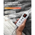 thumbnail image 4 of 90x100 Heated Throw Blanket with Thick Tufted Cable Pattern,10 Heat Levels&10Timer Settings,Electric Throw with Intelligent Temperature Control,Machine Washable,Fast Heating，Grey, 4 of 9