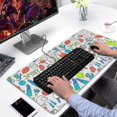 thumbnail image 2 of Long Mouse Pads for Desk,Colorful Sports Items Pattern Desk Mats on Top Of Desks, Desk Mouse Pad Extra Large with 3mm Non-Slip Base and Stitched Edge for Gaming,Office,Work,Home 31.5"x15.7", 2 of 6