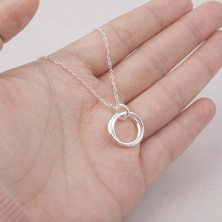 Anavia Birthday Gift for Girlfriend, Double Circle Necklace, Necklace for  Girlfriend, Gifts for Girlfriend, Girlfriend Birthday Gift, Anniversary  Gift, Valentines Day Gift For Her- [Silver] 