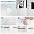 thumbnail image 5 of No Hook Shower Curtain, Striped Black White Shower Curtains for Bathroom with See Through Top Window, Farmhouse Line Stripes Classic Waterproof & Washable Bath Curtain Stall 48"x72", 5 of 9