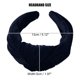 thumbnail image 4 of Diadema Anudada Ancha De Terciopelo, Diadema De Mujer, Aro Para El Cabello, Azul Oscuro, 4 of 7
