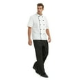 thumbnail image 5 of Toptie 2 Pack Unisex Short Sleeve Chef Coat Jacket, White, 5 of 6