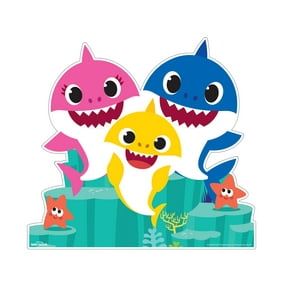 Baby Shark Family Cardboard Stand Up 3 5ft Walmart Com Walmart Com