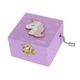 thumbnail image 2 of EeaseCA Wooden Music Box Hand-cranked Unicorn Pattern Miniature Wind Up Handmade Mechanical Rotation Box for Birthday Valentine's Gift Christmas Decoration(Random Color Random Pattern), 2 of 7