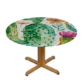 thumbnail image 3 of Nawypu  Round Table Cloth Watercolor Cactus Flower Tablecloth Elastic Edge Fitted Edged Table Cover Decorations, 3 of 7