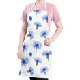 thumbnail image 5 of Pioneer Flower Floral Print Pattern Apron for Women and Men, Cotton Linen Waterproof with Pockets, Adjustable, 33x27 Inch for Kitchen, Gardening, BBQ, Salon, 5 of 6