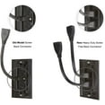 thumbnail image 2 of Buyer's Point HDMI Wall Plate [UL Listed] 2 Port Insert 6-Inch Built-in Flexible Hi-Speed HDMI Cable with Ethernet- Decora Style 2-Piece Pigtail Jack/Plug for Dual Outlet Port Pack of 1 Black Kit, 2 of 8