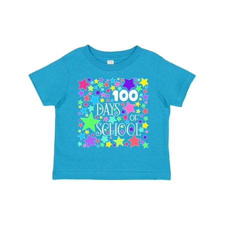 

Inktastic 100 Days of School Pastel Stars Gift Toddler Boy or Toddler Girl T-Shirt