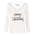 thumbnail image 4 of Enjoytime Christmas Shirts for Women Casual Letter Print V-Neck Patchwork Long Sleeve T-Shirt Tunic Top Womens Blouses, 4 of 4