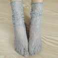 thumbnail image 3 of Maoww Reteo Girls Fishnet Summer Lace Socks Solid Color Ankle Mesh Slouch Loose Transparent Stockings, 3 of 3