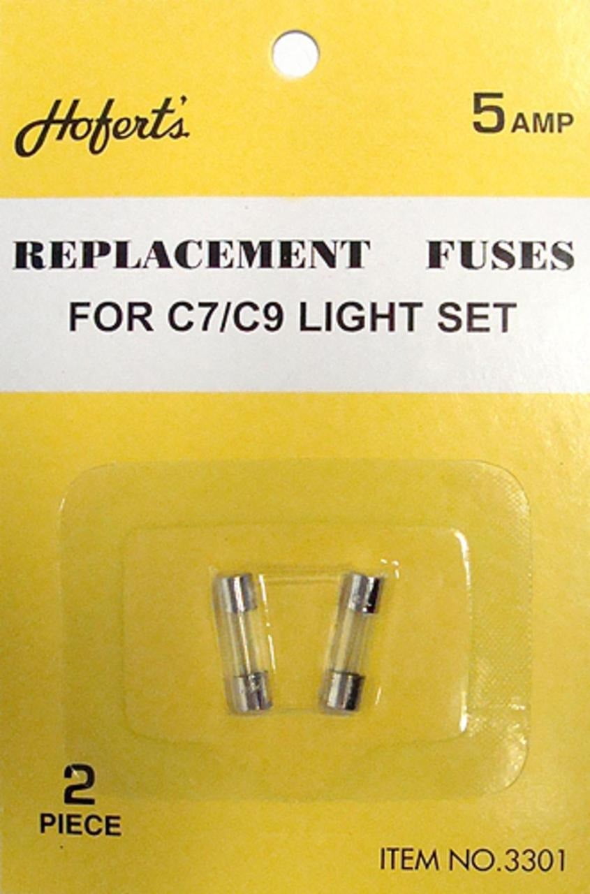 J. Hofert Co 10ct Replacement Fuses for C7 or C9 Light Strings 7 Amps