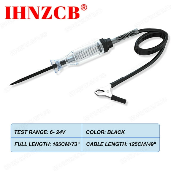 IHNZCB Test Light Car Circuit Tester Probe 6-24v Voltage Continuity Tester Car Tuck