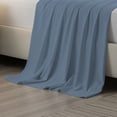 thumbnail image 3 of Color Sense 100% Cotton Percale Single Flat Bedsheet Cool & Crisp King Blue, 3 of 14