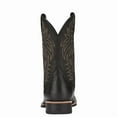 thumbnail image 4 of Western Boots for Men-Low-Heel Stitching Mid-Pipe Cowboy Boots Retro Square Toe Wide Calf Pull On Boots, 4 of 6