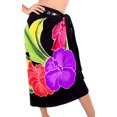 thumbnail image 3 of HAPPY BAY Women's Beachwear Summer Bikini Wraps Beach Wrap Coverups Sarong Skirt Bathing suit Swim Cover up Swimwear Swimsuit Coverups for Women One Size Coal, Floral, 3 of 4