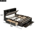 thumbnail image 2 of Newest Espresso Queen Platform Bed with Storage, Features Headboard Shelves, 4 Drawers , 2-Tier Shoe Rack, Complete Organization Solution for Bedroom, 2 of 22