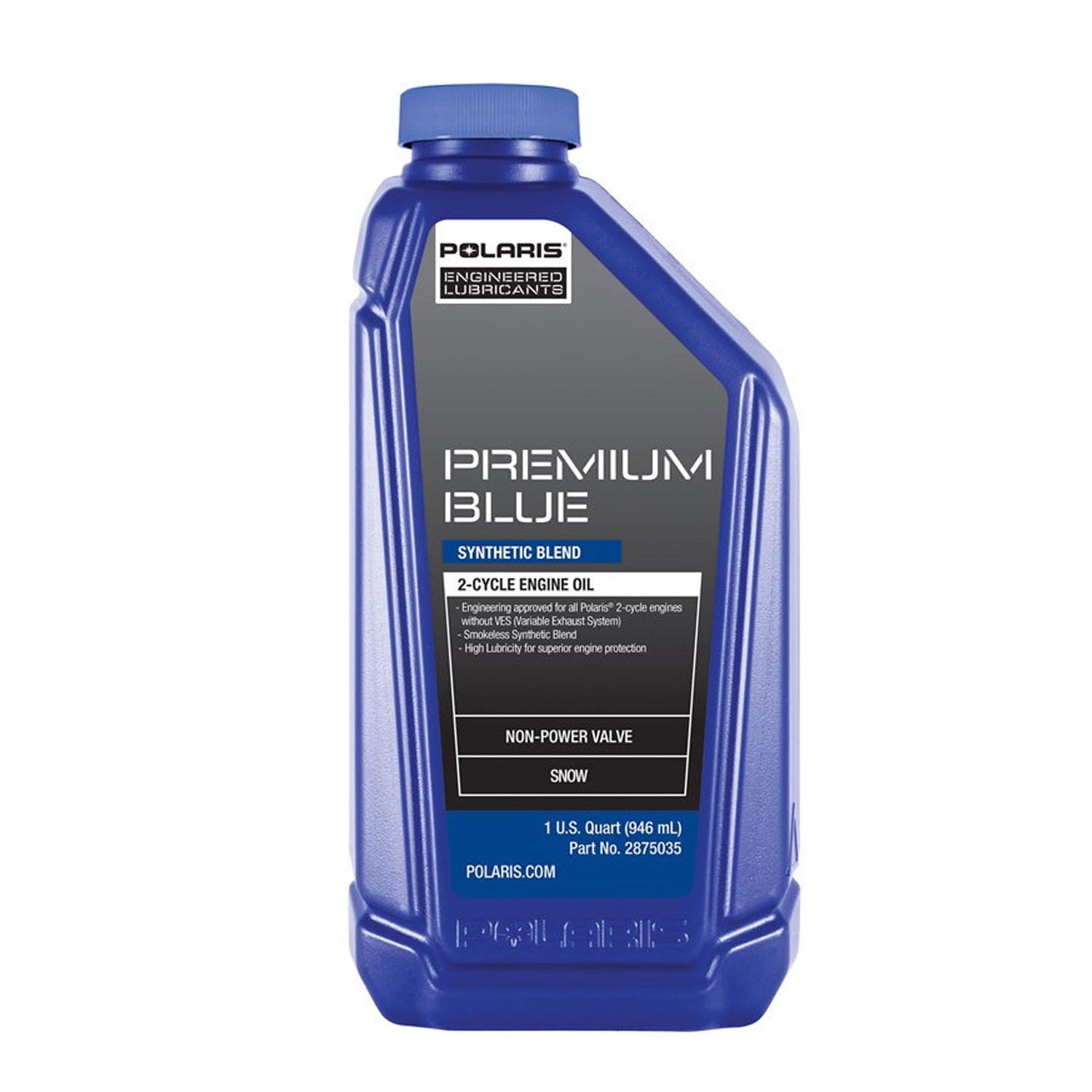 Polaris New OEM Premium Blue 2 Stroke Snowmobile Engine Oil (1 Quart