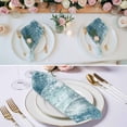 thumbnail image 3 of Shabby Teal Blue Cloth Napkins, Oil Painting Vintage Art Blue White Washable and Reusable Dinner Napkins Set of 8, Table Napkin for Kitchen Party Birthday Wedding Hotel Housewarming 20"x20", 3 of 9