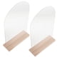 thumbnail image 2 of 2 expositores de pendientes de acrílico con base de madera, soporte para joyas, 2 of 8